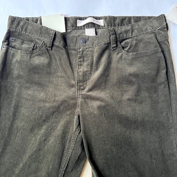 NWT Joe Fresh PANTS Corduroy Dark Green Boot Cut Size 16 Sits Low On Waist NEW - Picture 6 of 7